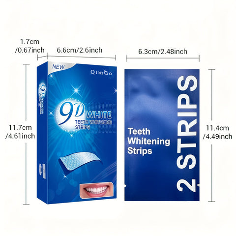 9D Teeth Whitening Strips 14pcs PAP peroxide free