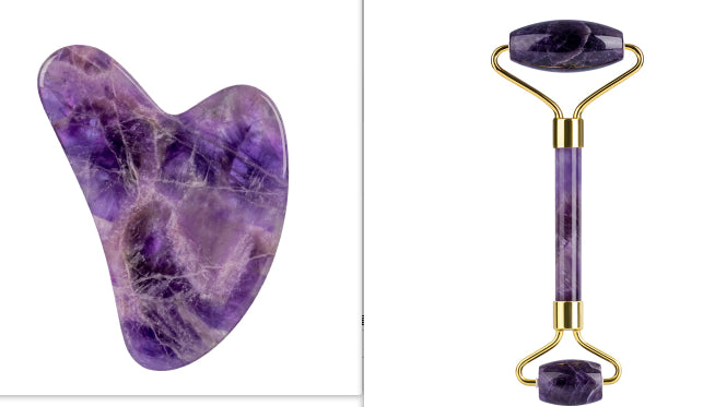 Amethyst Facial Roller and Gua Sha, picture 3