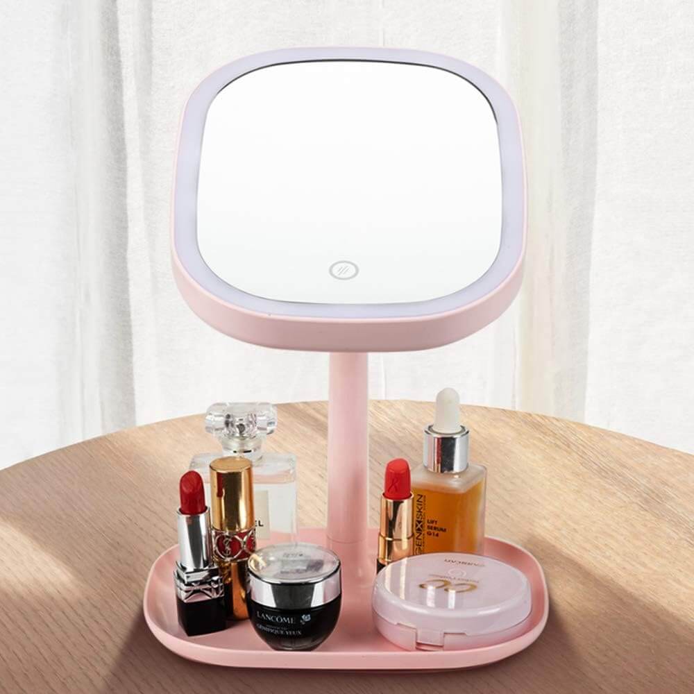 Pink LED Mirror With Tray Base, picture 2