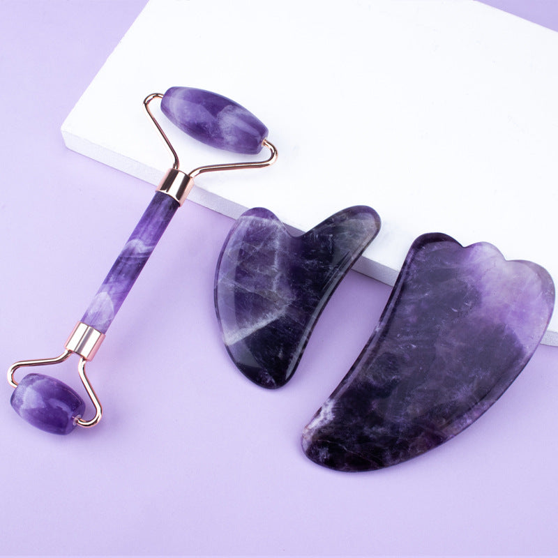 Amethyst Facial Roller and Gua Sha, picture 2