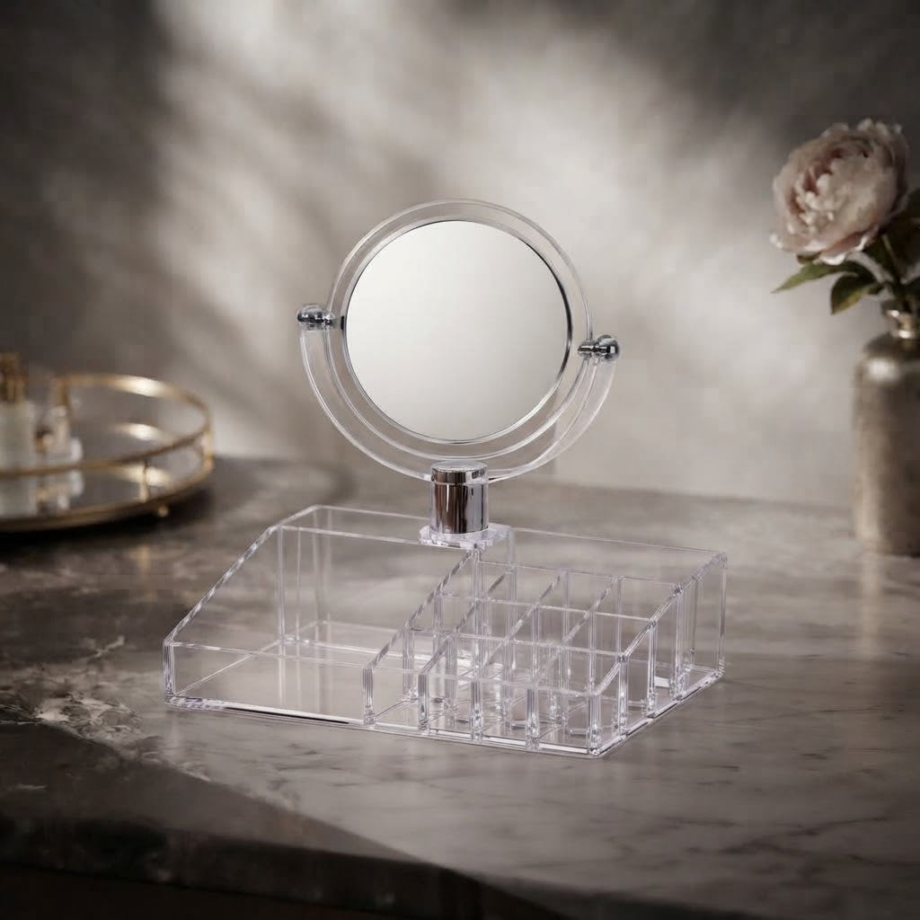Acrylic Makeup Organiser With Mirror