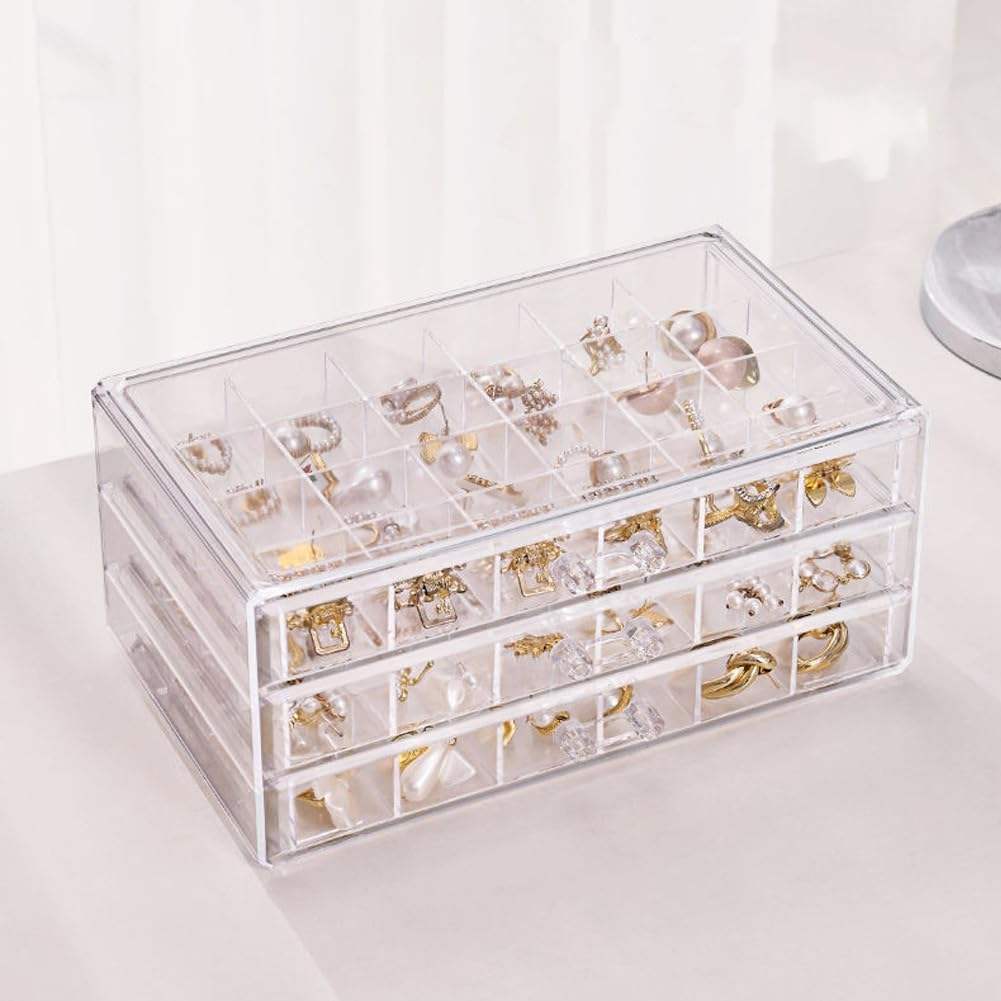 Clear 3-Drawer Jewellery Box, picture 2