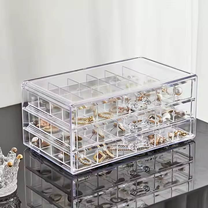 Clear 3-Drawer Jewellery Box, picture 3