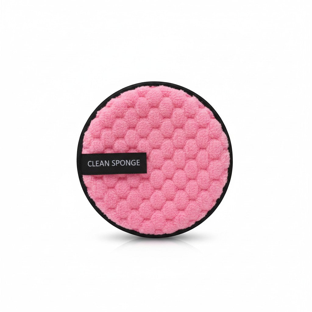 Pink reusable makeup remover pad