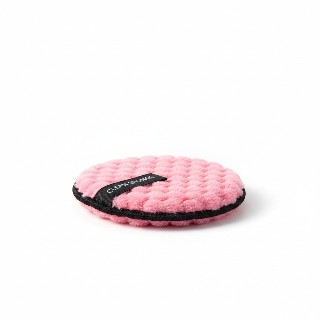 The makeup remover pad from the side