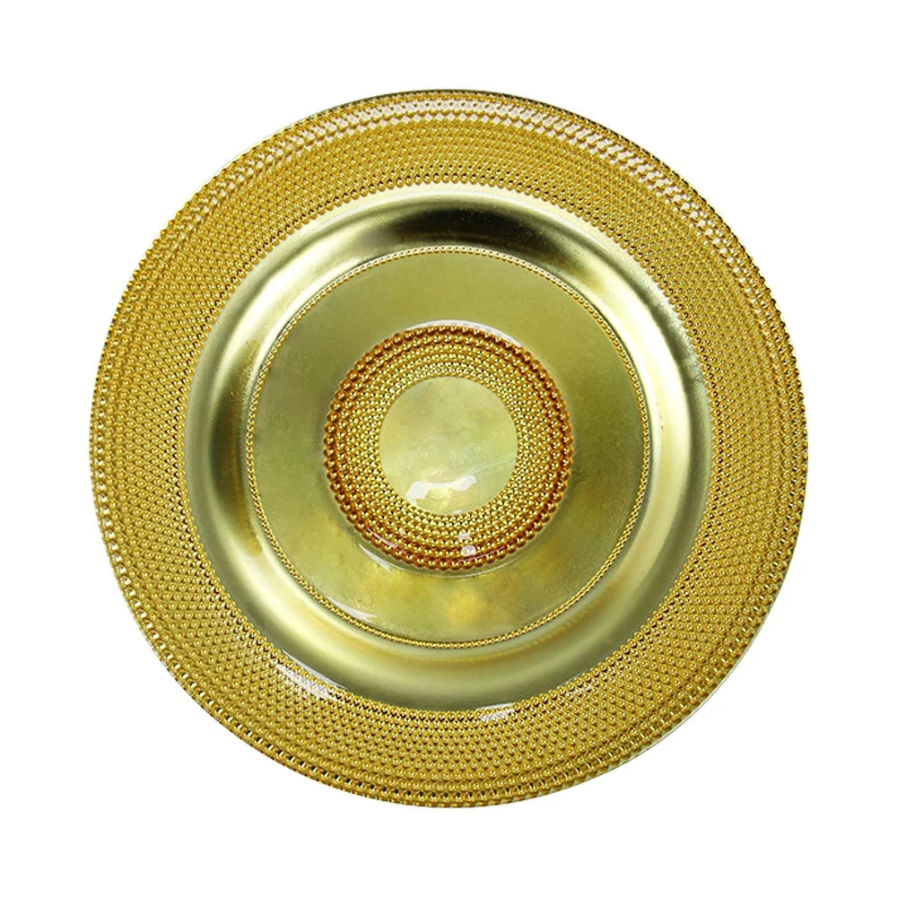 Gold Beaded Charger Plate