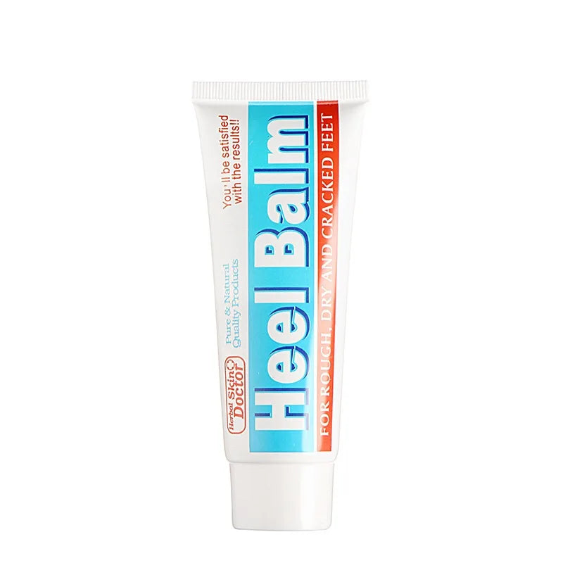 Tube of heel balm for dry, rough feet