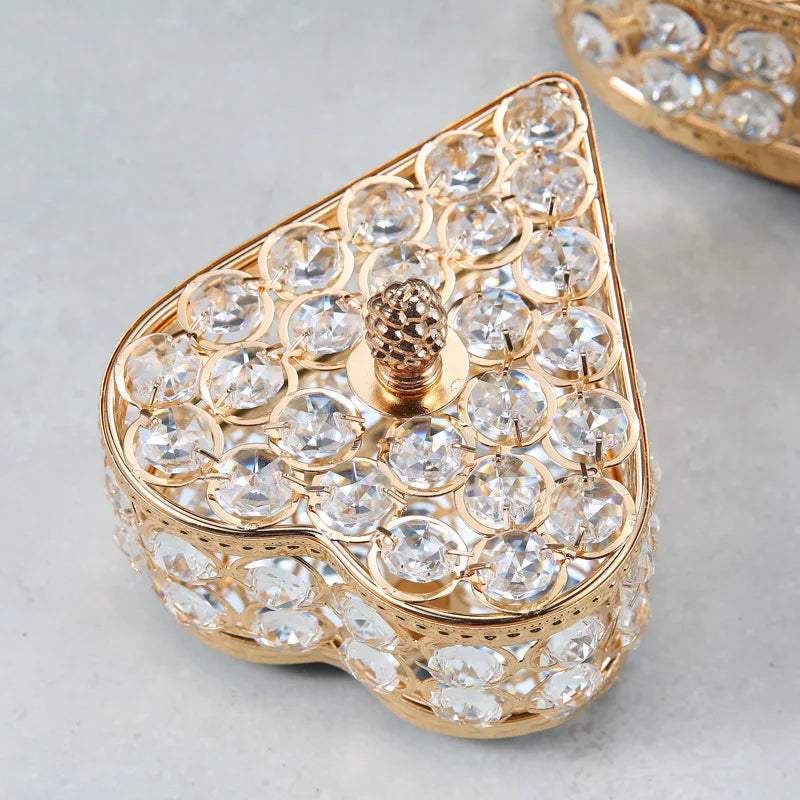 Crystal Heart Trinket Box