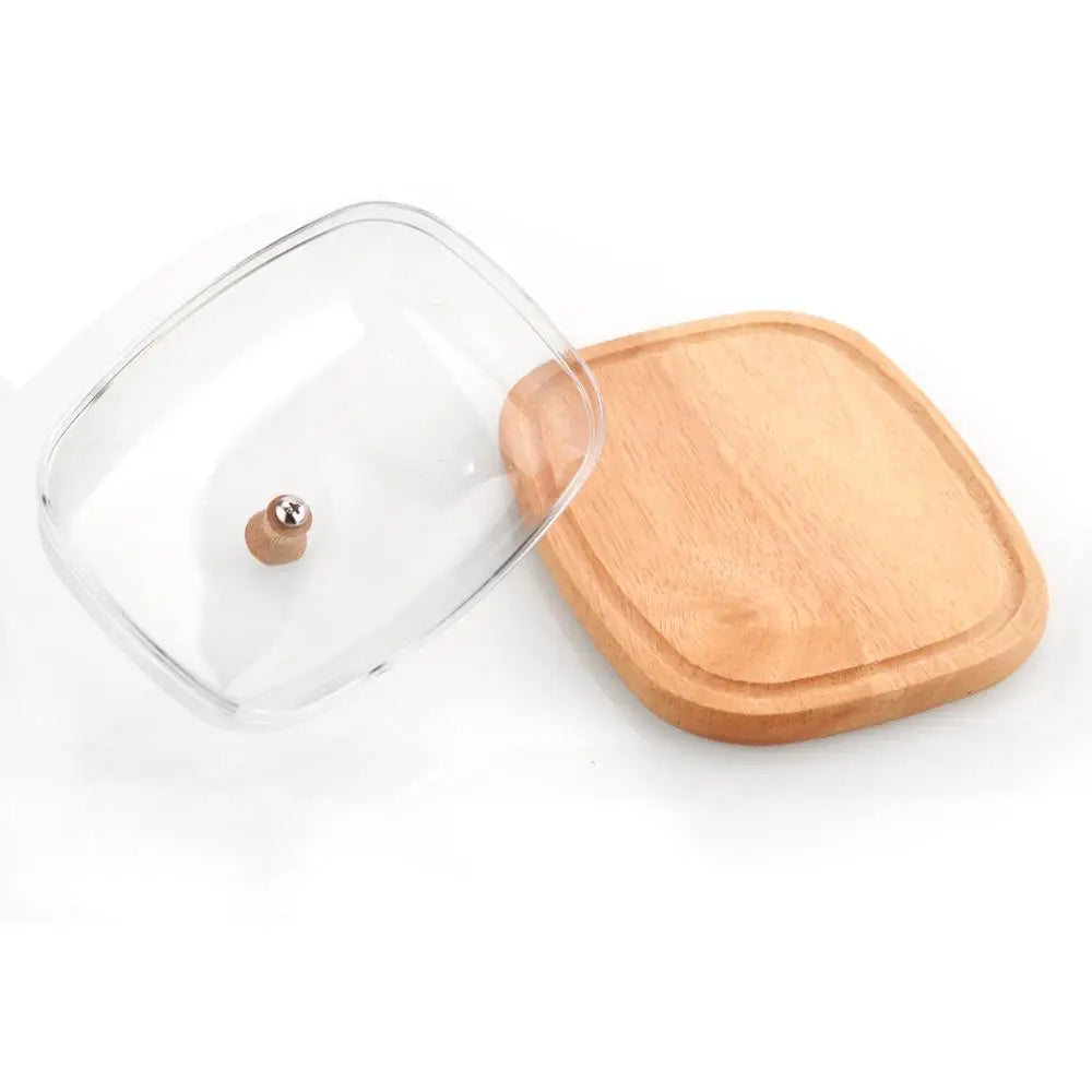 Wooden Butter Dish with Clear Cover, picture 2