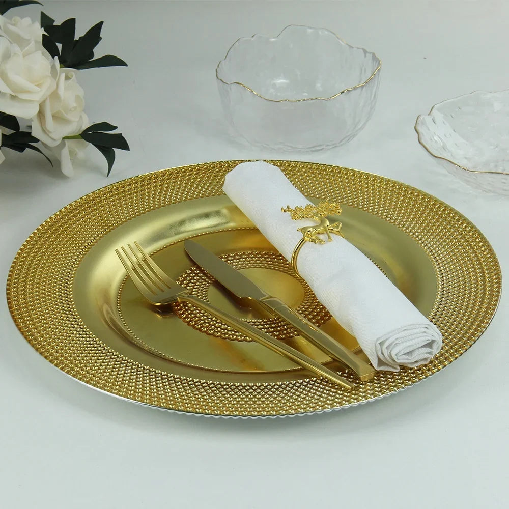 Gold Beaded Charger Plate, picture 3