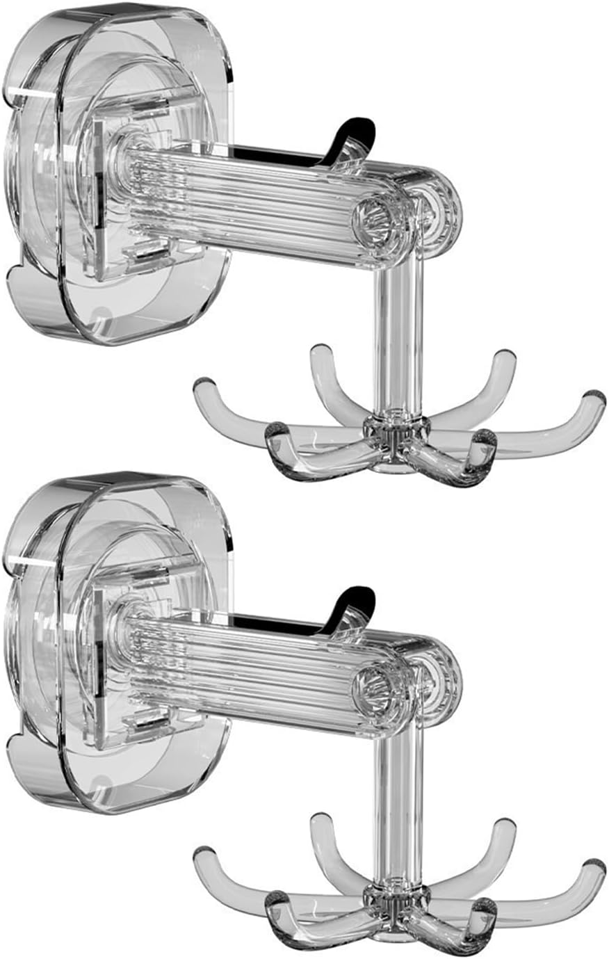 Clear Swivel Suction Hooks