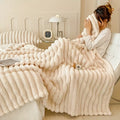 ZEVA Faux Rabbit Fur Blanket — Soft Double-Sided Plush | Winter Essential