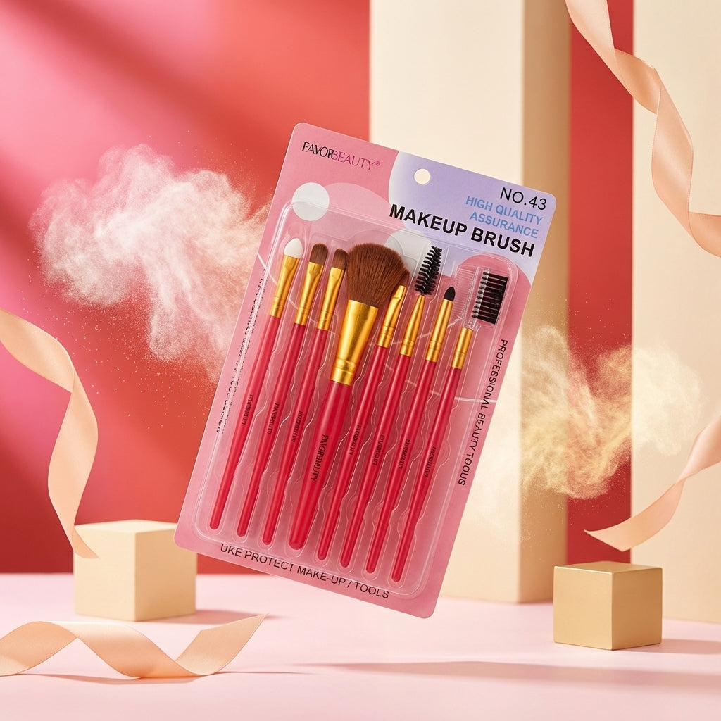 The travel makeup brush set in its pack