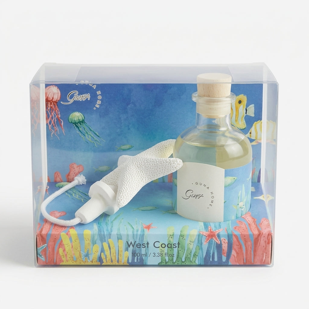 West Coast reed diffuser in its gift box