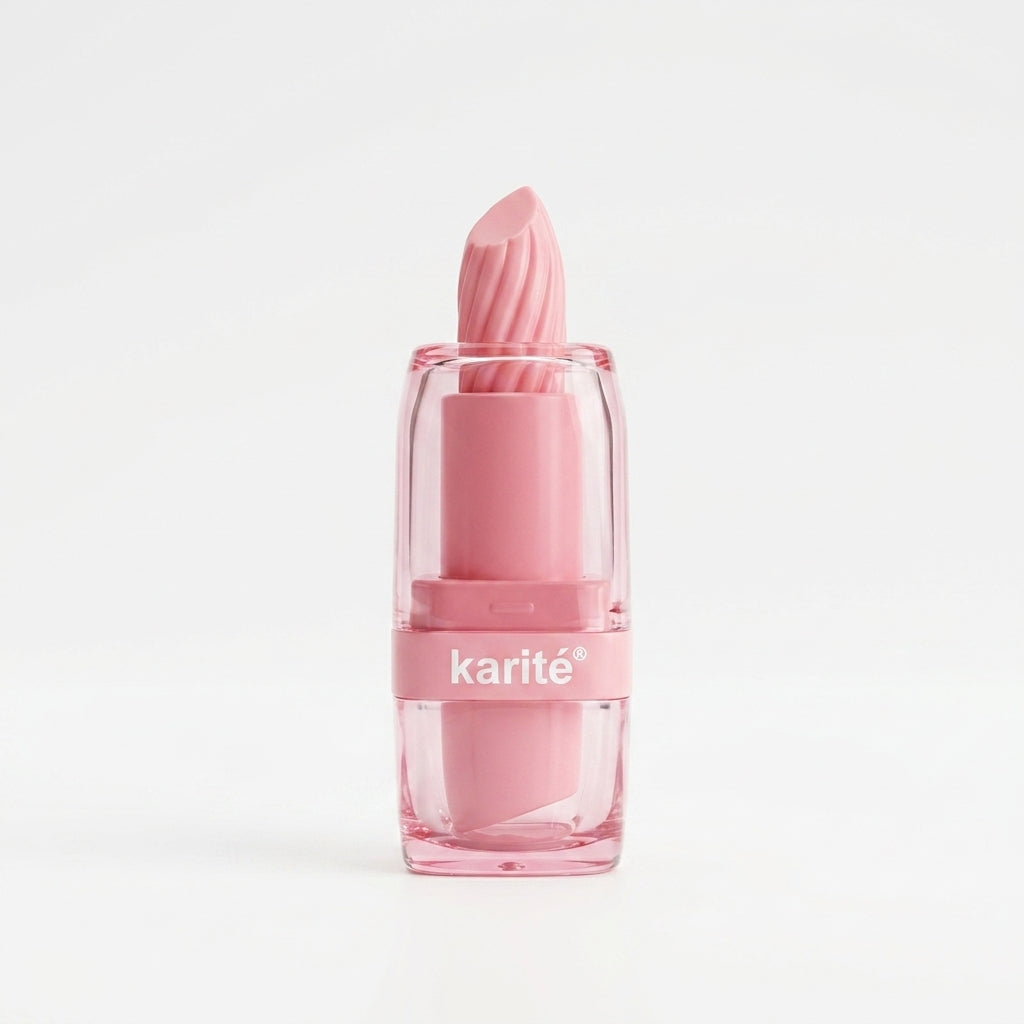 Pink lip oil gloss in a clear tube